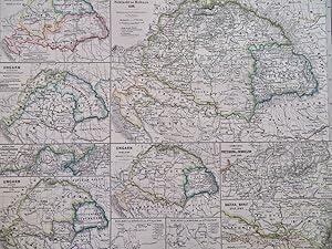 Kingdom of Hungary Historical Boundary Changes c. 1880 Spruner historical map