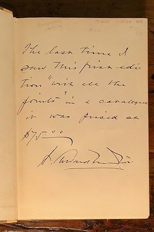 The Amenities of Book Collecting and Kindred Affections - INSCRIBED Copy