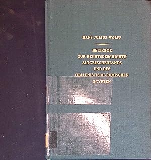 Imagen del vendedor de Beitrge zur Rechtsgeschichte Altgriechenlands und des Hellenistisch-Rmischen gypten. Forschungen zum Rmischen Recht. 13.Abhandlung a la venta por books4less (Versandantiquariat Petra Gros GmbH & Co. KG)