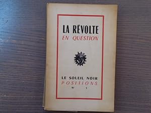 Bild des Verk�ufers f�r La R�volte en Question. Position N�1 ( f�vrier 1952 ). zum Verkauf von Tir� � Part