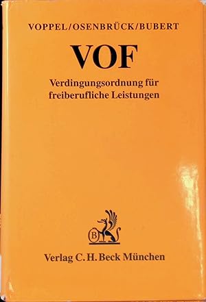 Bild des Verkufers fr VOF : Verdingungsordnung fr freiberufliche Leistungen. zum Verkauf von books4less (Versandantiquariat Petra Gros GmbH & Co. KG)