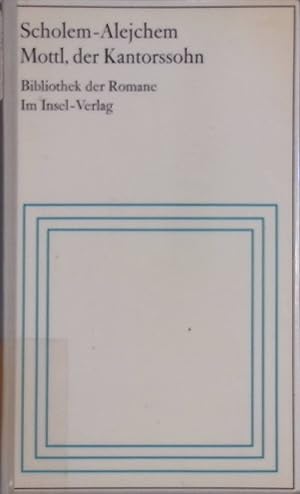 Seller image for Mottl, der Kantorssohn. for sale by books4less (Versandantiquariat Petra Gros GmbH & Co. KG)