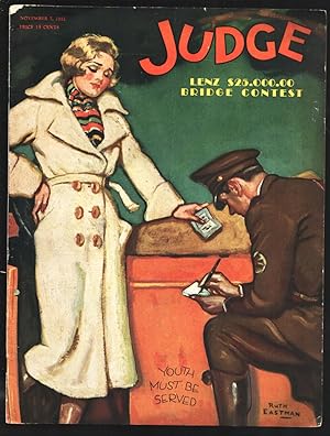 Seller image for Judge 11/7/1931-early humor comic mag-moody Ruth Eastman cover-C.D. Russell-Bruce Bainsforth-Bill Holman-VG for sale by DTA Collectibles