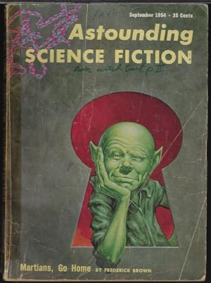 Imagen del vendedor de ASTOUNDING Science Fiction: September, Sept. 1954 ("Martians Go Home") a la venta por Books from the Crypt