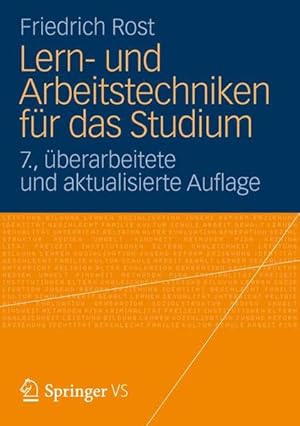 Bild des Verkufers fr Lern- und Arbeitstechniken fr das Studium Friedrich Rost zum Verkauf von Berliner Bchertisch eG