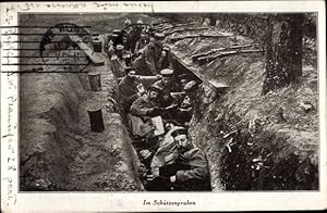 Ansichtskarte / Postkarte Deutsche Soldaten im Schützengraben, 1. WK