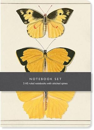 Bild des Verkufers fr Butterfly Notebook Set: 3 A5 Lined Notebooks with Stitched Spines zum Verkauf von moluna