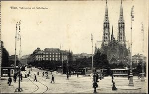 Ansichtskarte / Postkarte Wien 9 Alsergrund Österreich, Votivkirche mit Schottentor