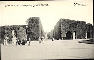 Ansichtskarte / Postkarte Wien 13 Hietzing Österreich, Schönbrunn, Allee im k.k. Schlossgarten