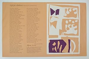 Seller image for Gift for a Believer For Flavio Constantini (Signed Broadside) for sale by Jeff Hirsch Books, ABAA