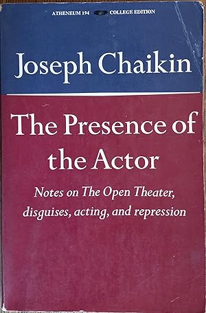Seller image for The Presence of the Actor for sale by The Book House, Inc.  - St. Louis