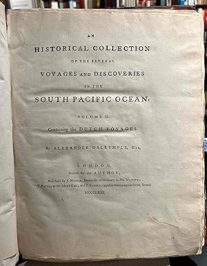 Imagen del vendedor de An Historical Collection of the Several Voyages and Discoveries in the South Pacific Ocean. Volume II. Containing the Dutch Voyages . a la venta por Librera Astarloa