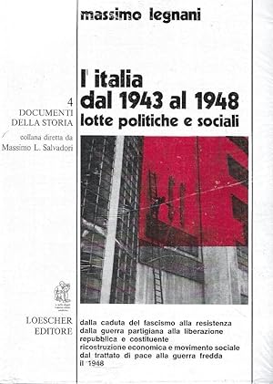 Seller image for L'Italia dal 1943 al 1948: lotte politiche e sociali for sale by Messinissa libri