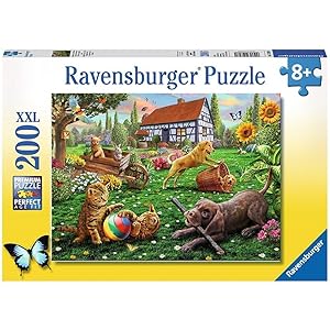 Ravensburger 12828 - Entdecker auf vier Pfoten, Puzzle 200 Teile, XXL Format