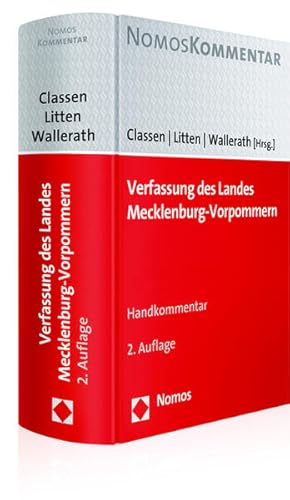 Bild des Verkufers fr Verfassung des Landes Mecklenburg-Vorpommern: Handkommentar zum Verkauf von Studibuch