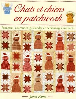 Chats et Chiens en Patchwork. Panneaux Couronnes Guirlandes et Personnages Amusa