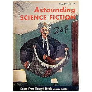 Image du vendeur pour Astounding Science Fiction Vol. LV, No. 1 [March 1955] featuring Sense and Thought Divide, A Fine Fix, Diabologic, The Test Stand, Time Crime (conclusion), and Hold That Helium! mis en vente par Memento Mori Fine and Rare Books