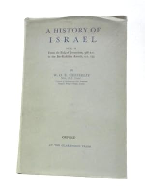 Bild des Verkufers fr A History of Israel, Vol. II zum Verkauf von World of Rare Books