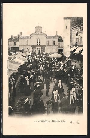 Carte postale Mirebeau, Hôtel de Ville