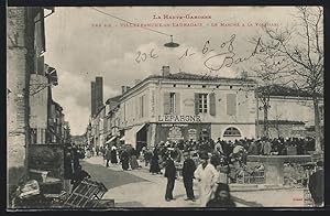 Carte postale Villefranche-de-Lauragais, Le Marché a la Volaille