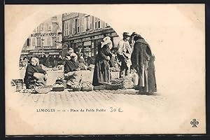 Carte postale Limoges, Place du Poids Public