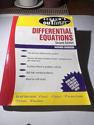 Seller image for Schaum's Outline of Differential Equations for sale by The Phoenix Emporium