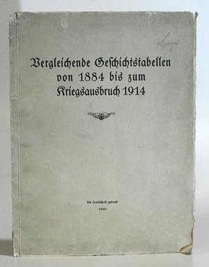 Vergleichende Geschichtstabellen von 1884 bis zum Kriegsausbruch 1914. Als Handschrift gedruckt.