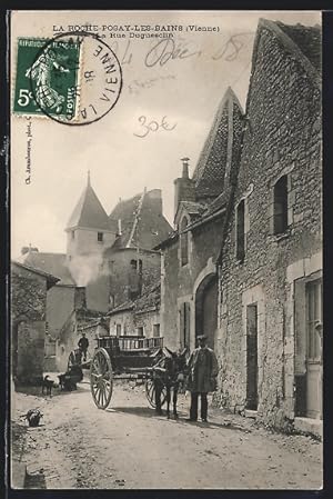 Carte postale La Roche-Posay-les-Bains, La Rue Duguesclin, vue de la rue