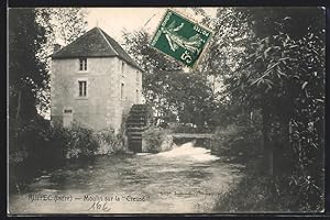 Carte postale Ruffec, Moulin sur la Creuse