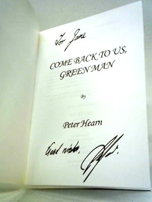 Imagen del vendedor de Come Back To Us, Green Man a la venta por World of Rare Books