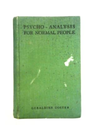 Bild des Verkufers fr Psycho-Analysis For Normal People zum Verkauf von World of Rare Books