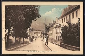 Carte postale Bonneville, La Rue du Pont