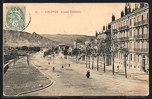 Carte postale Valence, Avenue Gambetta