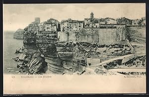 Carte postale Bonifacio, Les falaises