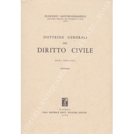 Immagine del venditore per Dottrine generali del diritto civile venduto da Libreria Antiquaria Giulio Cesare di Daniele Corradi