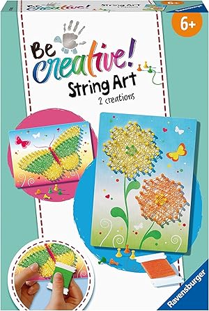 Ravensburger 18241 String Arti Butterflies  Kreative Fadenbilder mit Schmetterling und Blüten, f...