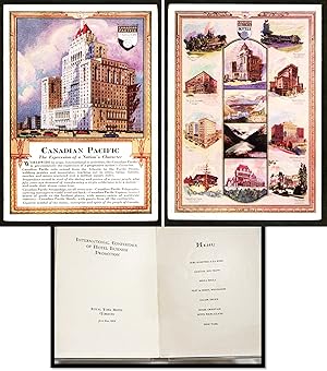 Menu: International Conference of Hotel Business Promotion; Royal York Hotel, Toronto. 1929