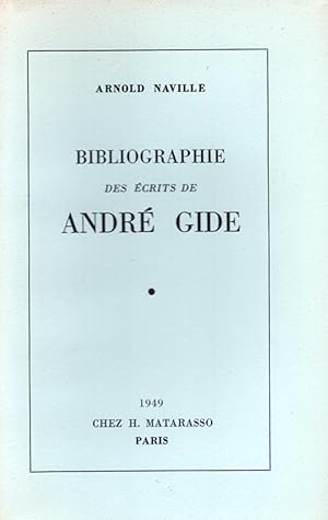 Seller image for Bibliographie des crits de Andr Gide. for sale by Librairie Jean-Yves Lacroix