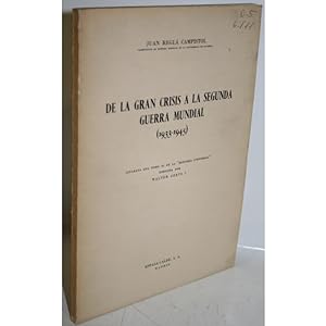 Imagen del vendedor de DE LA GRAN CRISIS A LA SEGUNDA GUERRA MUNDIAL (1933-1945) a la venta por Librera Salamb