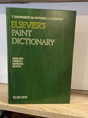 ELSEVIER'S PAINT DICTIONARY IN ENGLISH, FRENCH, GERMAN, DUTCH