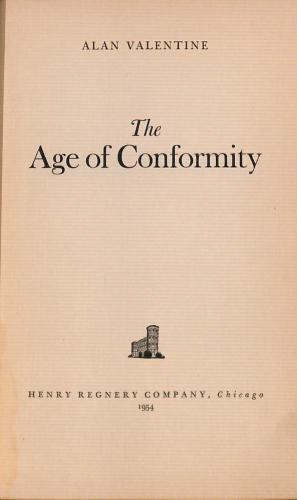 Seller image for The Age of Conformity for sale by WeBuyBooks