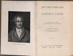 Bild des Verkufers fr Goethe's Poems zum Verkauf von WeBuyBooks