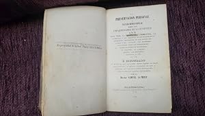 LA PRESERVACION PERSONAL O TRATADO MEDICO POPULAR, DOCTOR SAMUEL LA'MERT 1849