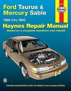 Bild des Verkufers fr Ford Taurus & Mercury Sable (1986-1995) Haynes Repair Manual (USA) zum Verkauf von BuchWeltWeit Ludwig Meier e.K.