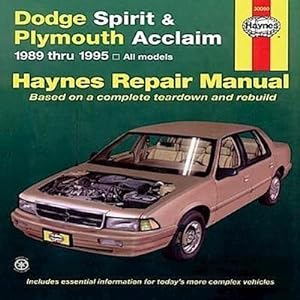 Bild des Verkufers fr Dodge Spirit & Plymouth Acclaim (1989-1995) Haynes Repair Manual (USA) zum Verkauf von BuchWeltWeit Ludwig Meier e.K.