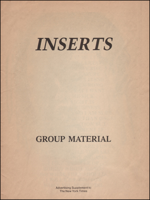 Imagen del vendedor de Inserts : Advertising Supplement to The New York Times a la venta por Specific Object / David Platzker