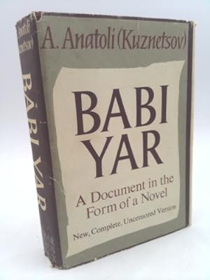 Bild des Verkufers fr Babi Yar: A Document in the Form of a Novel zum Verkauf von ThriftBooksVintage