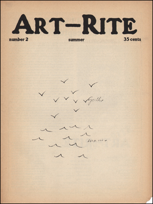 Bild des Verkufers fr Art-Rite, No. 2 (Summer 1973) zum Verkauf von Specific Object / David Platzker