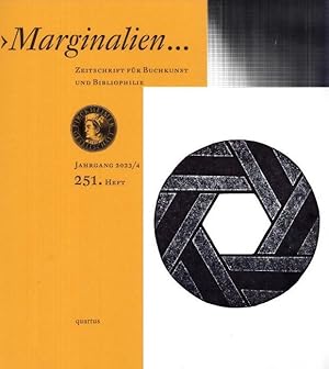 Bild des Verkufers fr Marginalien. Heft 251, 4.2023. - Mit graphischer Beilage (Linolschnitt): Claudia Richter: Black Hole I. zum Verkauf von Antiquariat Carl Wegner