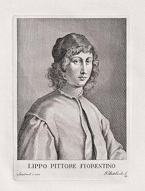Immagine del venditore per "Lippo pittore fiorentino" - Filippo Lippi (c.1406-1469) Italian painter Maler Firenze Florence Portrait venduto da Antiquariat Steffen Vlkel GmbH